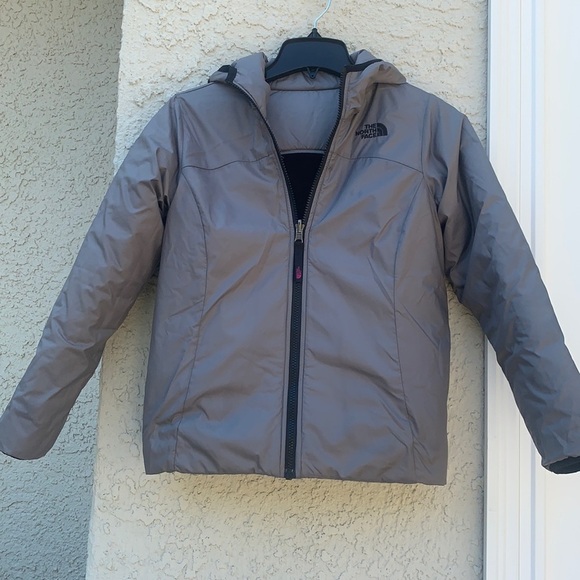 The Northface Grey Reversible Hood Jacket